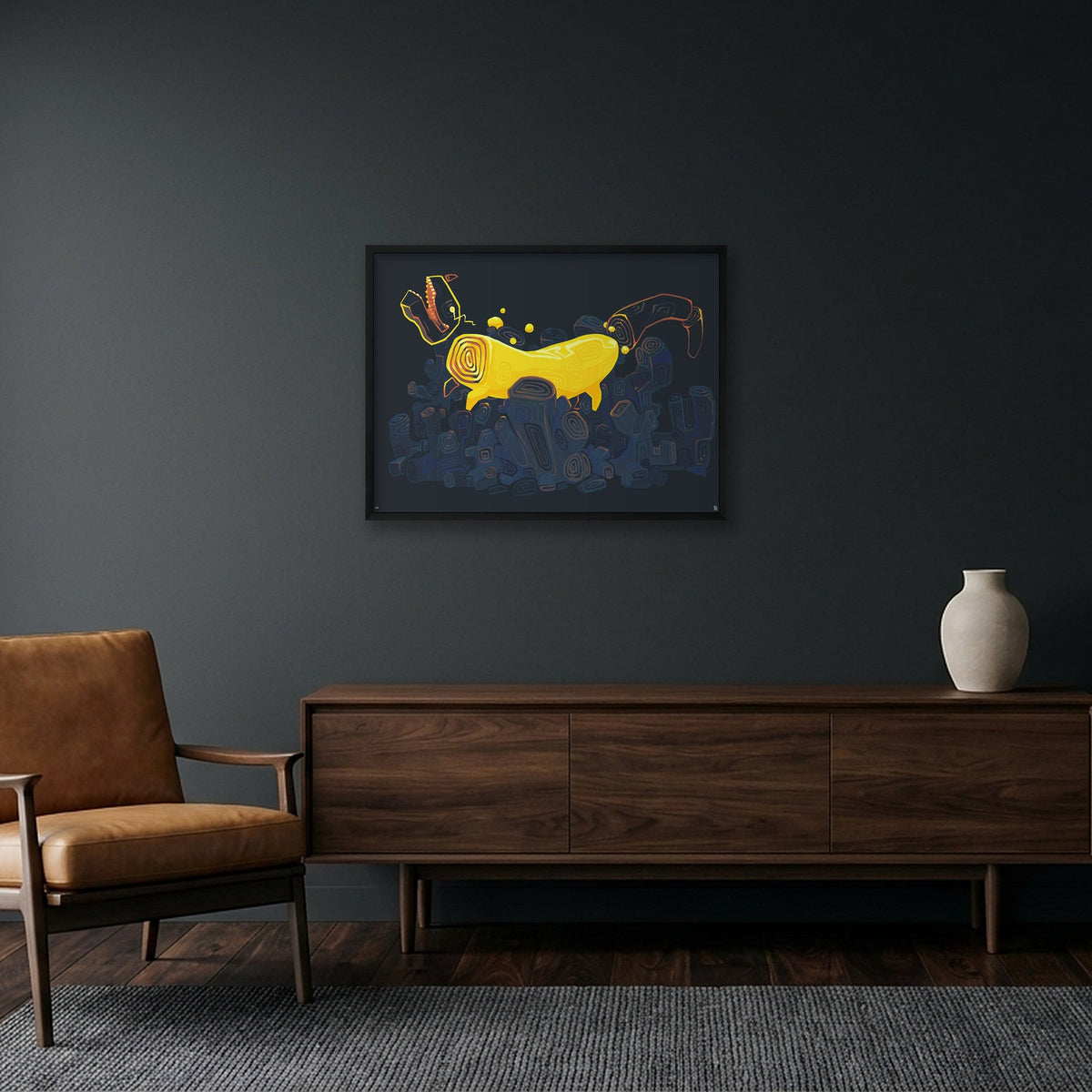 Fossil Print — 31×24" Black Frame