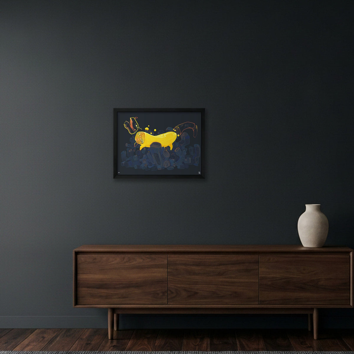Fossil Print — 16×12" Black Frame
