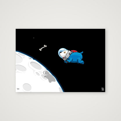 Space Doggy Print — A4 (12×8") Print only