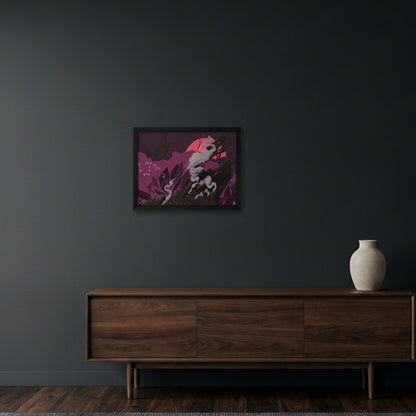 Smoke and Mirrors Print — 16×12" Black Frame