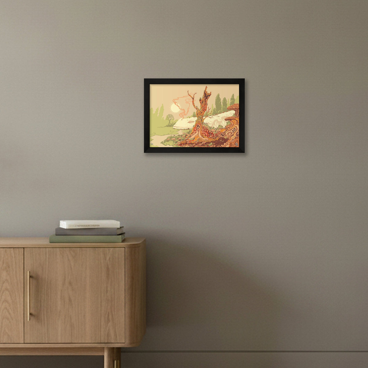 Slumbering Giant Print — A4 (12×8") Black Frame