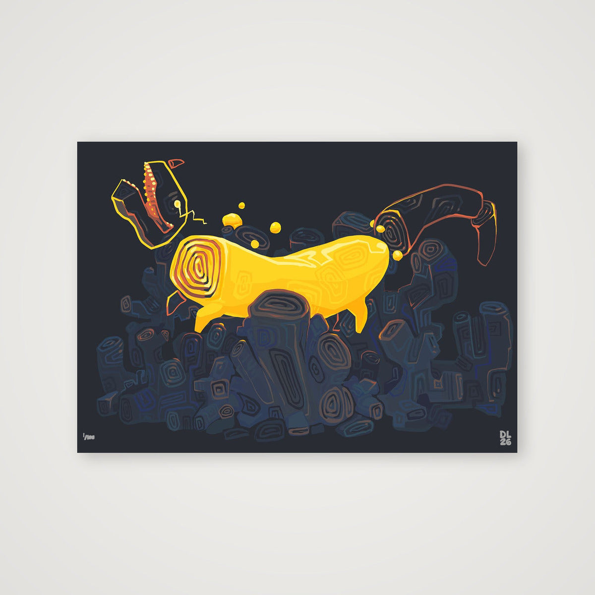 Fossil Print — A4 (12×8") Print only