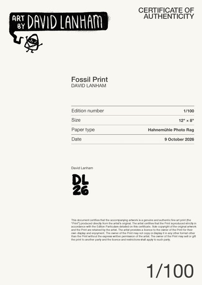 Fossil Print — Certificate of Authenticity