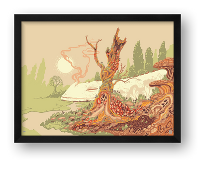 Slumbering Giant Print — framed