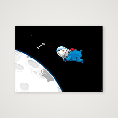 Space Doggy Print — 31×24" Print only