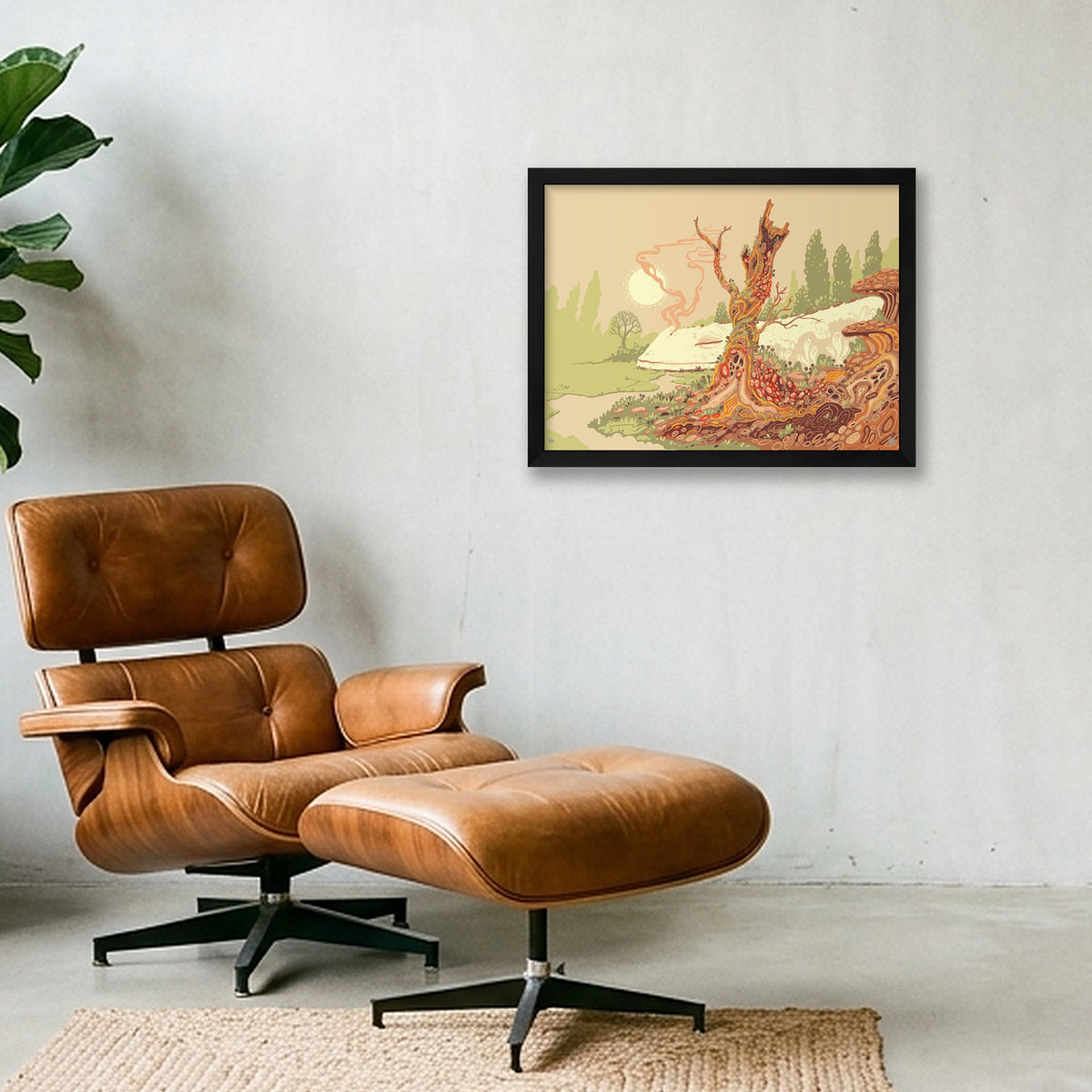 Slumbering Giant Print — 16×12" Black Frame